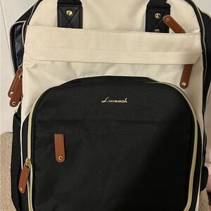 Lovevook Two-Tone Backpack in Black and Cream